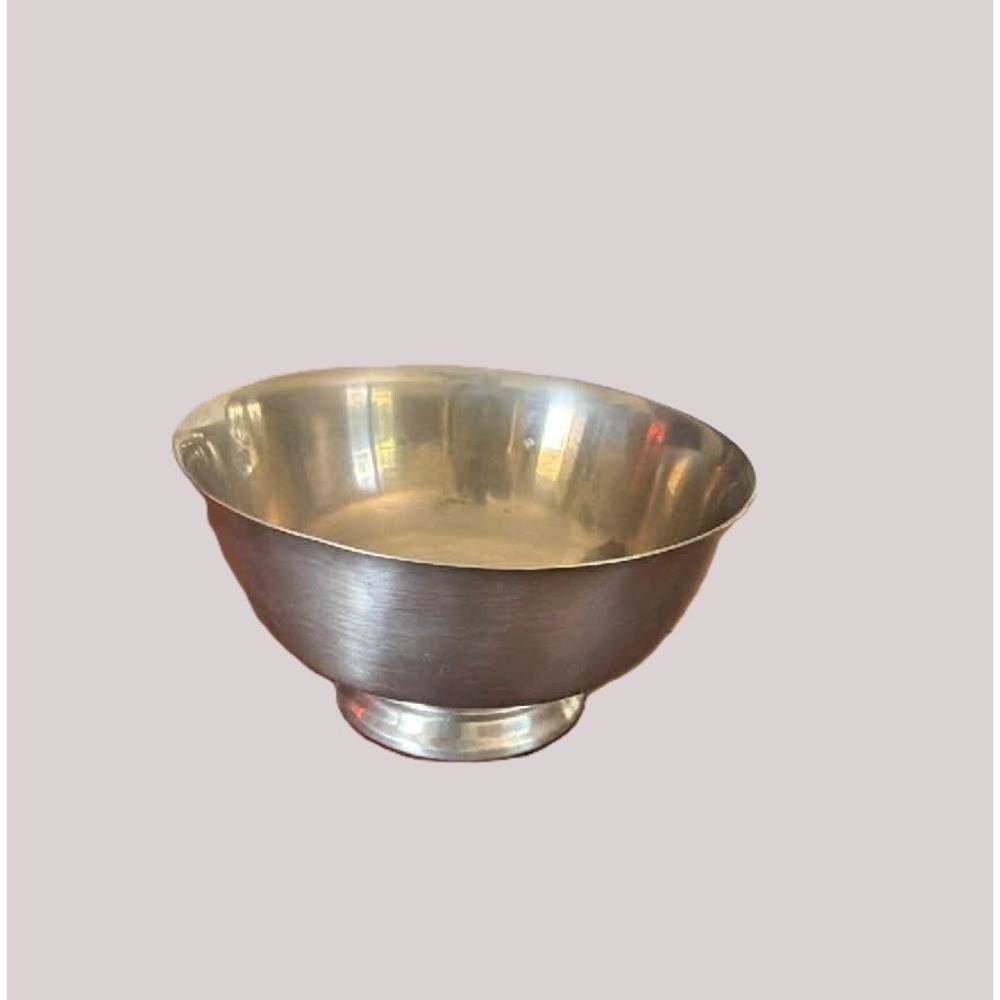 Reed & Barton Pewter Bowl Silver Excellent Footed P45 Cabin Granny Shabby Chic